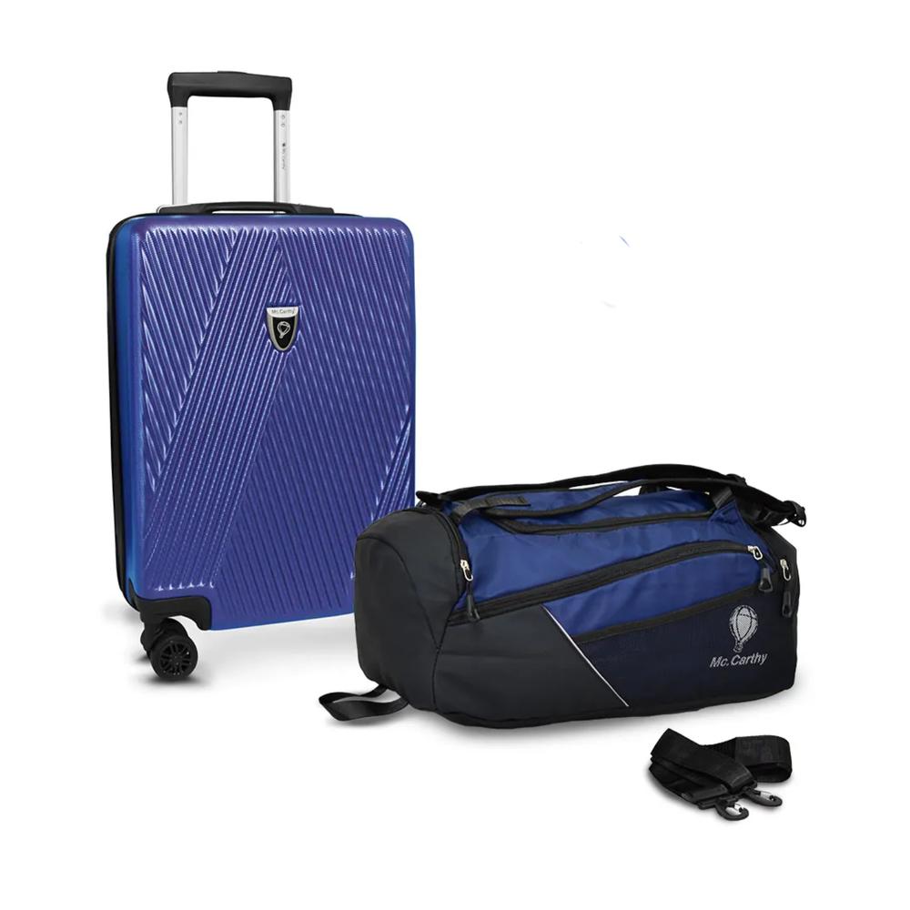 Foto 2 pulgar | Combo Maleta y Maletín McCarthy Volare-2/17'' Azul Unisex con Candado TSA