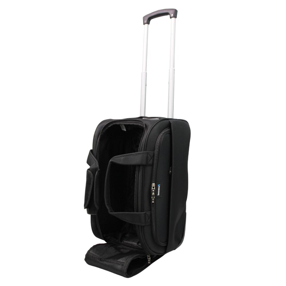 Foto 3 | Maleta Duffle De Cabina Rodante Jon 009 20'' Negra Negro