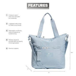 Foto 2 | Bolso Adidas All Me Wonder Blue Con Varios Bolsillos - Venta Internacional.
