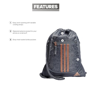 Foto 2 | Mochila Adidas Alliance Lightweight Athletic 12 L Gris/rosa - Venta Internacional.