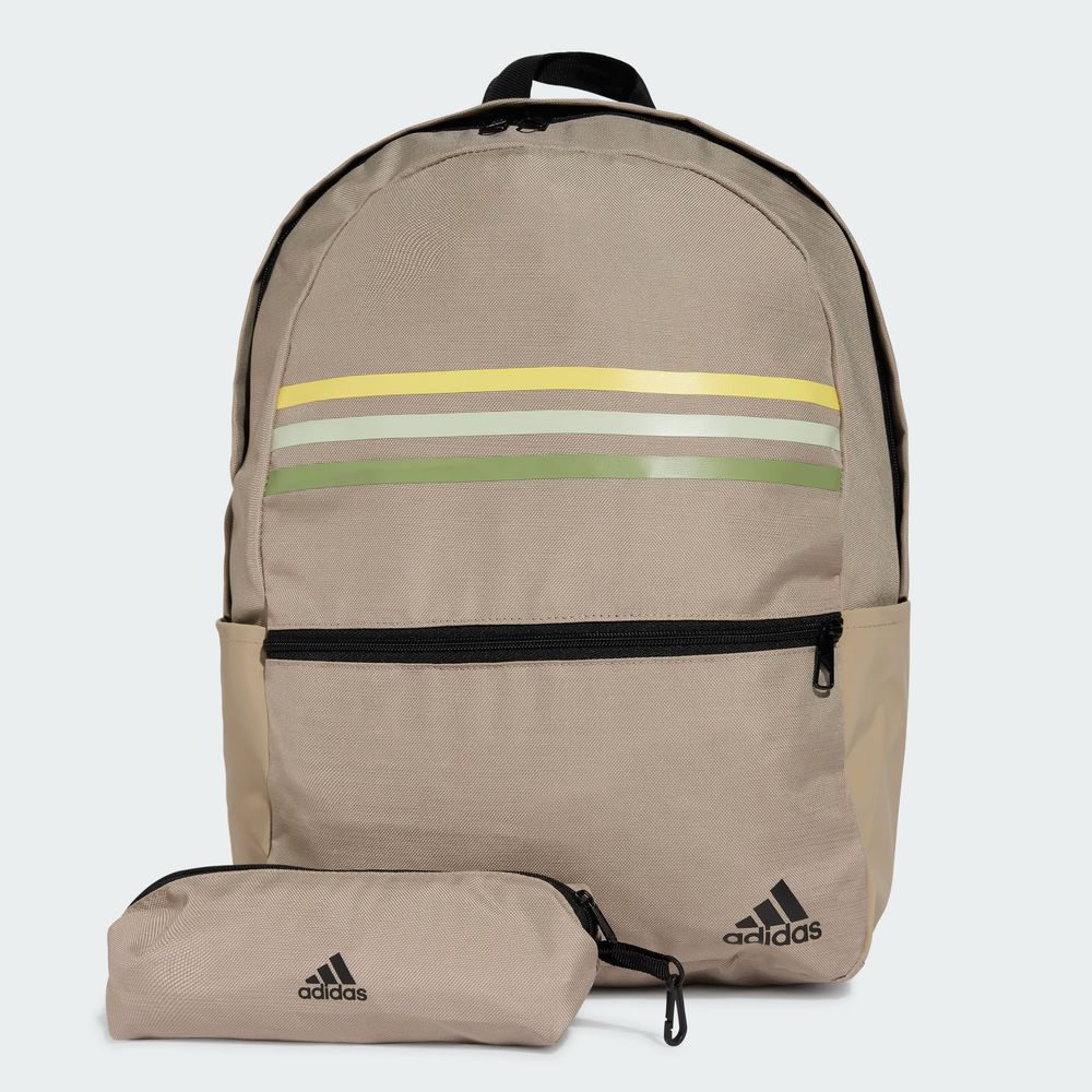 Foto 4 pulgar | Mochila Classic 3 Franjas Horizontal Adidas Verde Unisex