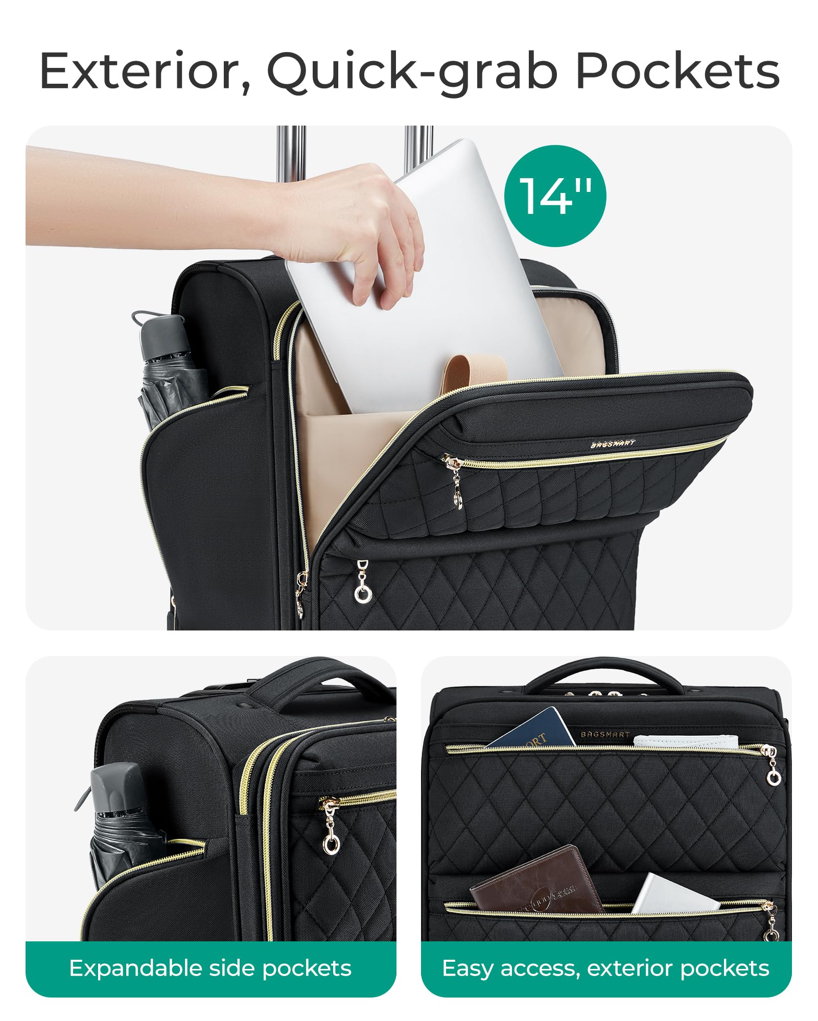 Foto 4 pulgar | Maleta Bagsmart Underseater Carry On de 16 Pulgadas y 30 L Mujer - Venta Internacional
