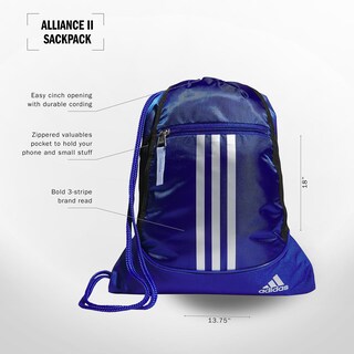 Foto 2 | Mochila Adidas Alliance Lightweight 12l Unisex Azul/plata - Venta Internacional.