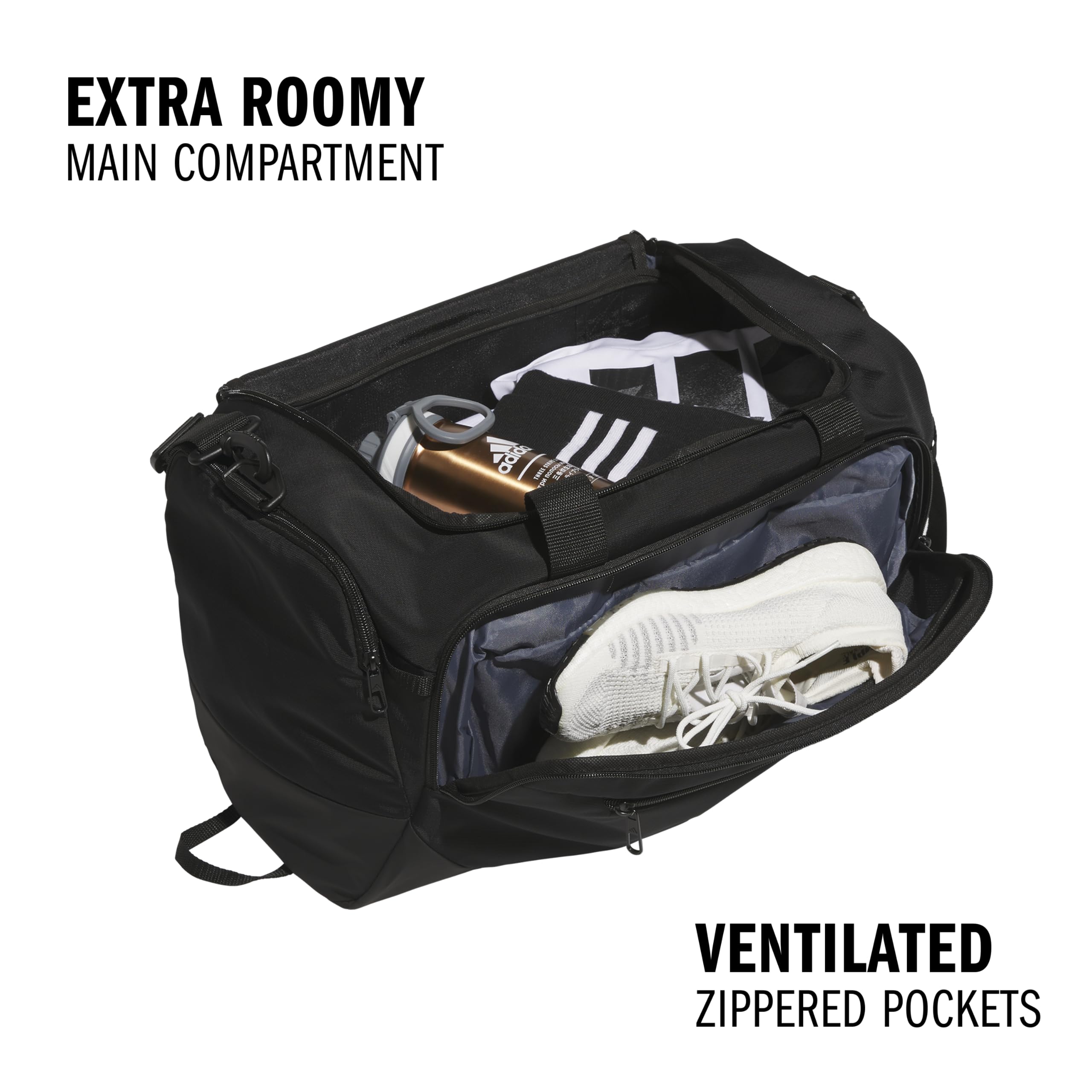 Foto 2 | Bolsa De Viaje Adidas Defender 5.0 Durable Travel Gym 42 L Negra - Venta Internacional.