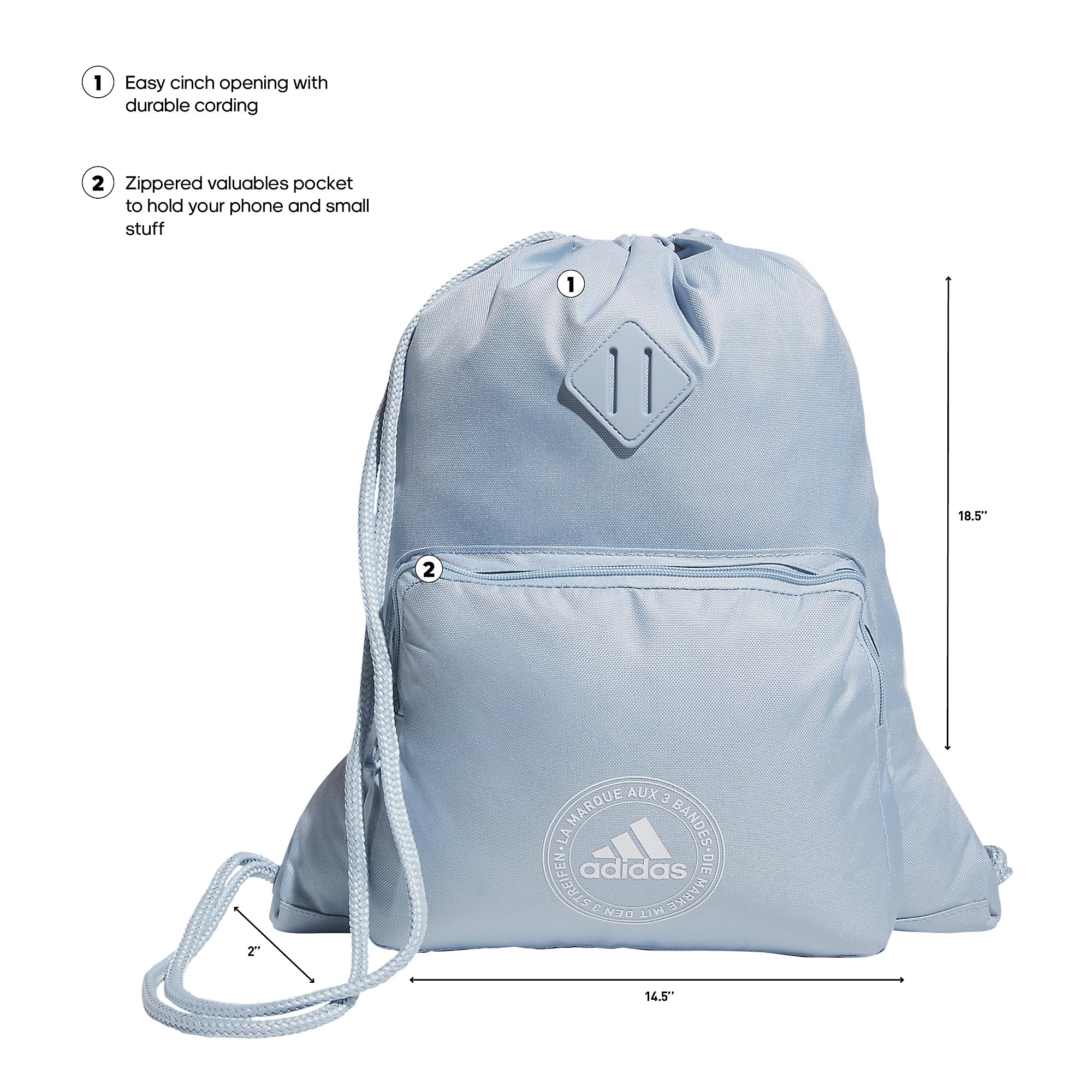 Foto 3 pulgar | Mochila Adidas Classic 3s 2.0 Wonder Blue - Venta Internacional.