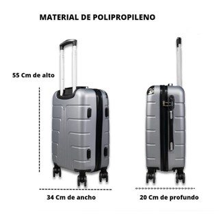Foto 2 | Maleta De Viaje Jony 20'' Polipropileno Gris Plata