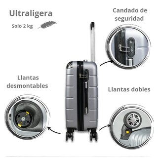 Foto 3 | Maleta De Viaje Jony 20'' Polipropileno Gris Plata