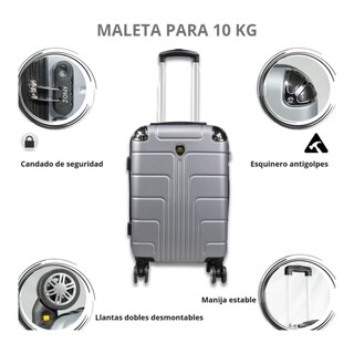 Foto 4 | Maleta De Viaje Jony 20'' Polipropileno Gris Plata