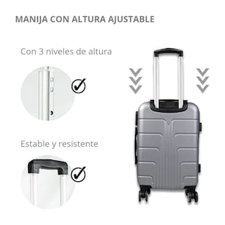 Foto 5 | Maleta De Viaje Jony 20'' Polipropileno Gris Plata