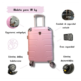 Foto 5 | Maleta De Viaje Jony 20'' Polipropileno Rosa