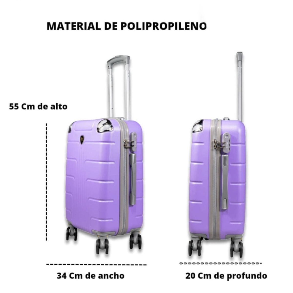 Foto 4 | Maleta De Viaje Jony 20'' Polipropileno Lavanda