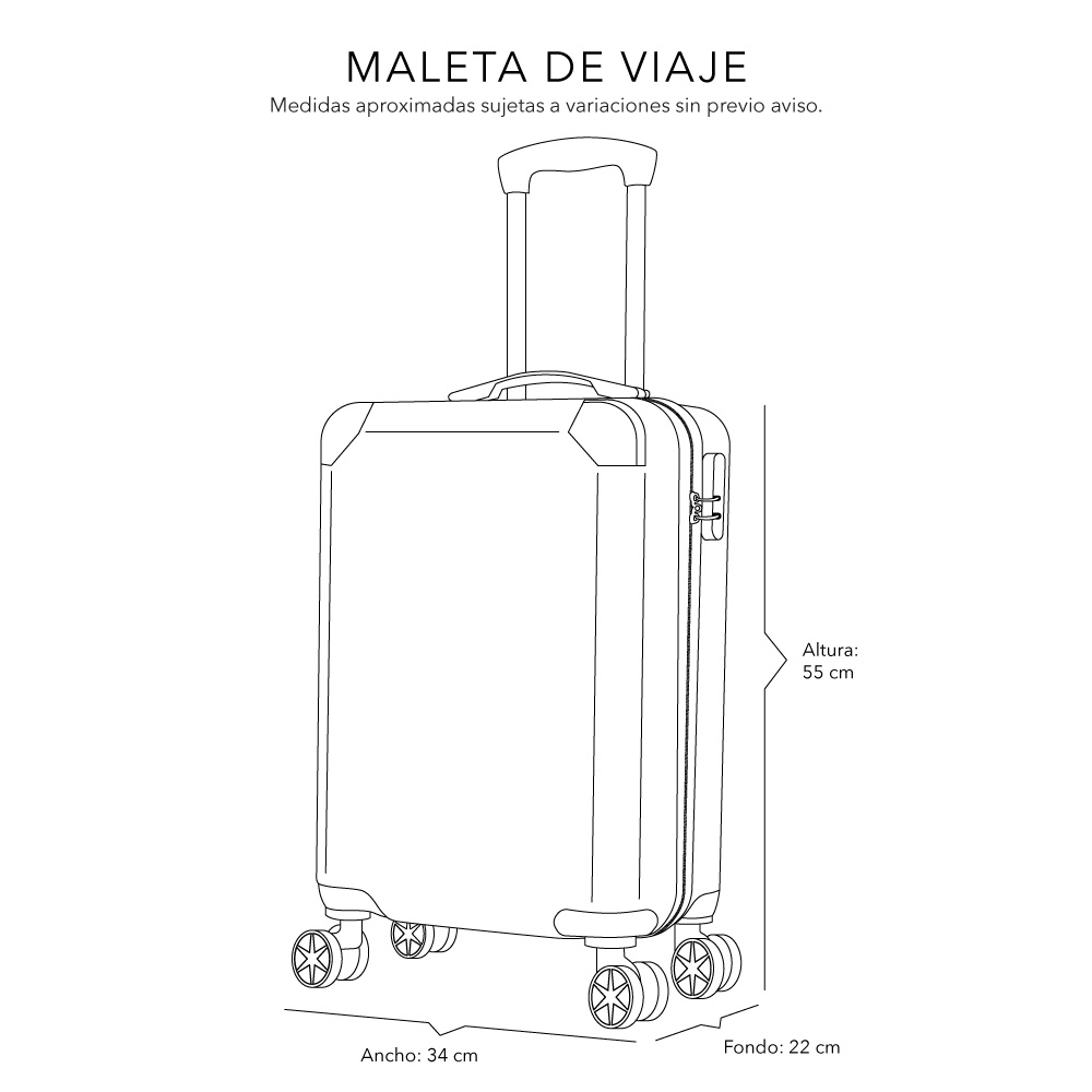 Foto 8 | Maleta De Mano Viaje Rigida Con Ruedas 10kg Color Rojo