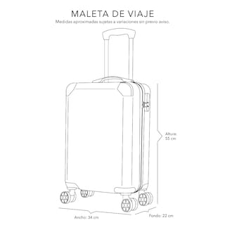 Foto 8 | Maleta De Mano Viaje Rigida Con Ruedas 10kg Color Amarillo