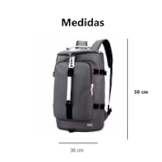 Foto 2 | Maleta Back Pack Mochila Deportiva Gimnasio Eo Safe Imports Esi-8064-1 Gris