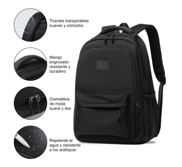 Foto 3 pulgar | Mochilas Xtellar Para Hombre Mujer Mochila Laptop Escolar 30l Modelo Negro