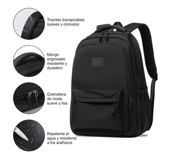 Foto 2 | Mochilas Xtellar Para Hombre Mujer Mochila Laptop Escolar 30l Modelo Negro