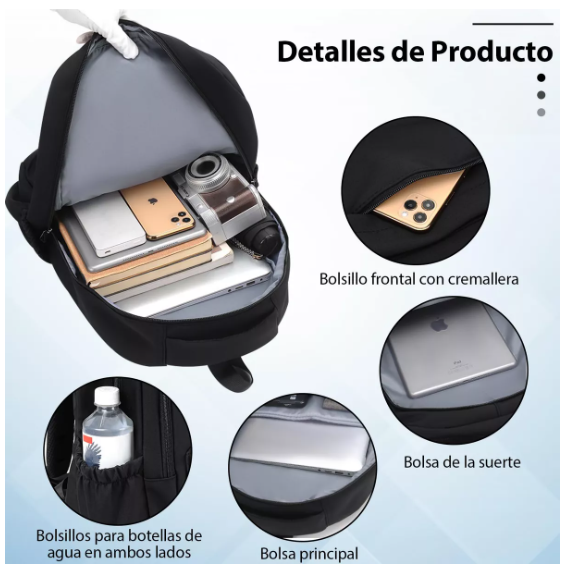 Foto 4 pulgar | Mochilas Xtellar Para Hombre Mujer Mochila Laptop Escolar 30l Modelo Negro