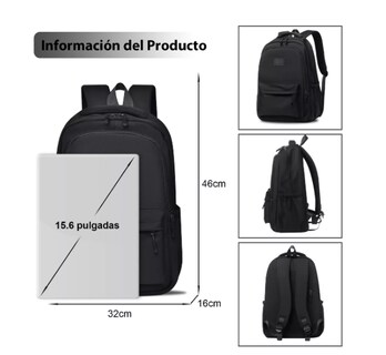 Foto 4 | Mochilas Xtellar Para Hombre Mujer Mochila Laptop Escolar 30l Modelo Negro