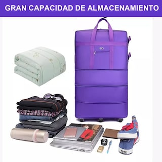 Foto 3 | Mochila Deportiva Maleta De Viaje Con Ruedas Plegables Eo Safe Imports Esi-10112 Purpura
