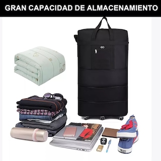 Foto 2 | Mochila Deportiva Maleta de Viaje con Ruedas Plegable Eo Safe Imports Esi-10111-1 Negro