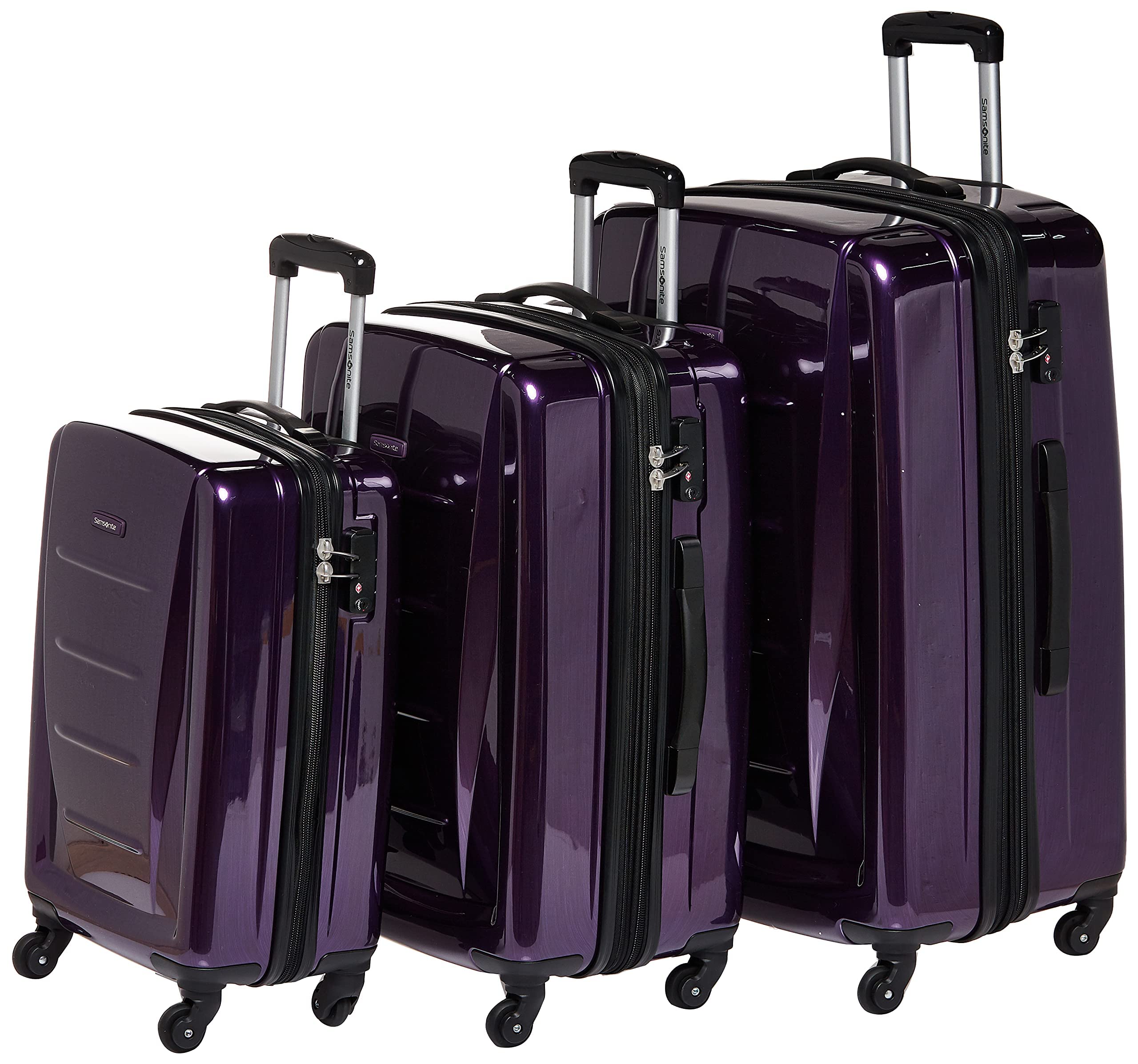 Juego De 3 Piezas Para Equipaje Samsonite Winfield 2 Hardside, Color Morado - Venta Internacional.