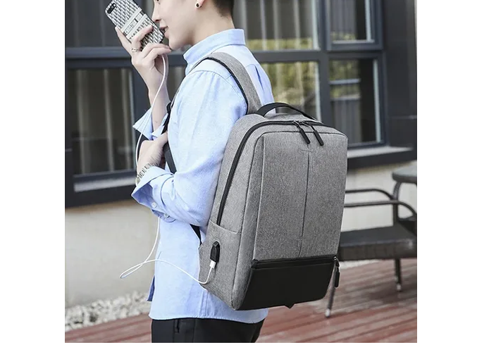 Foto 5 pulgar | Ninzi Mochila Urbana De Negocios Tipo Bolso Para Portátil Multifuncional Para Laptop,color De Gris