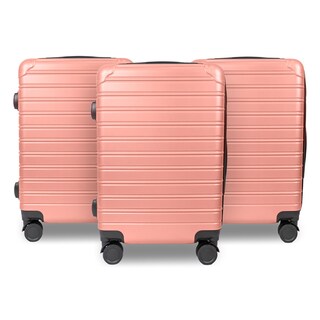 Foto 1 | 3x2 Set De Maletas De Viaje Líneas, Color Rosa: 37x23x55