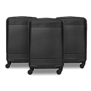 Foto 1 | 3x2 Set De Maletas De Viaje Voyager, Color Negro: 37x23x55