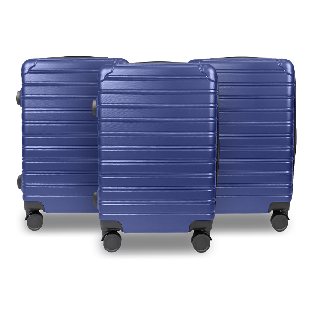 3x2 Set De Maletas De Viaje Línea, Color Azul:  37x23x55