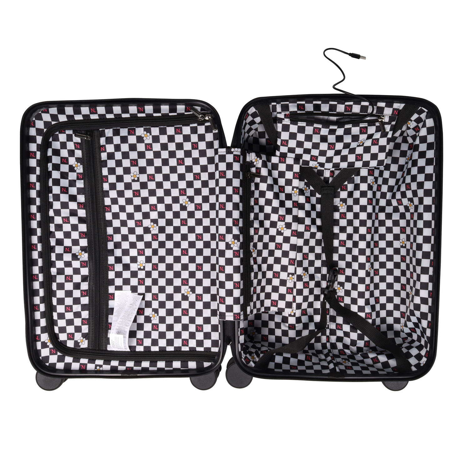 Foto 3 pulgar | Maleta Nicole Lee Carry-on 20'' Estampado Hollywood