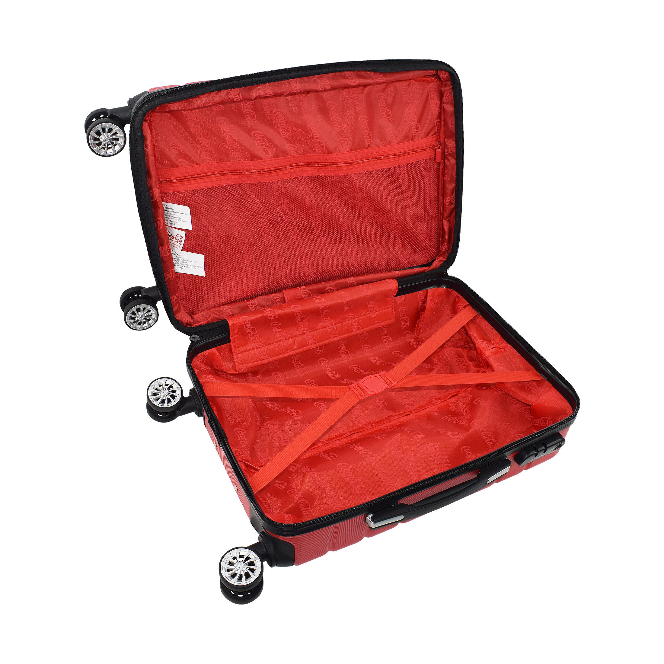 Foto 5 | Maleta Coca Cola  Chica 20 Inch Rígida Abs Carry On Avion Color Rojo