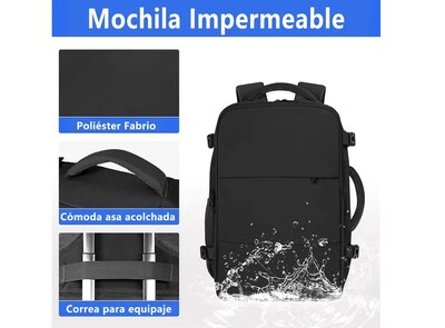 Foto 5 | Xtellar Mochila De Viaje Inteligente Antirrobo, Impermeable Con Compartimento Para Laptop De 15.6 Pulgadas, Apro