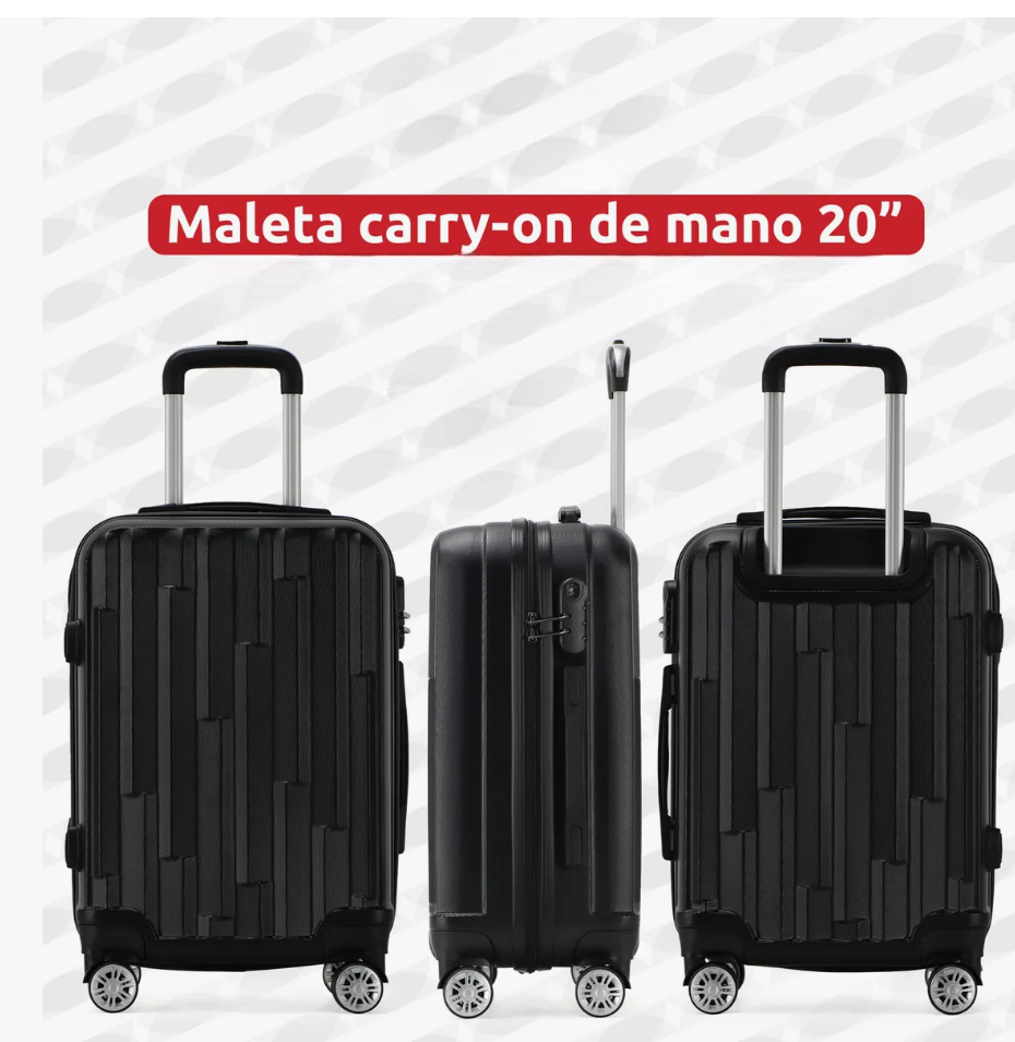 Foto 4 pulgar | Maleta Viaje De Mano Carry On Rígida 10kg 20p Candado