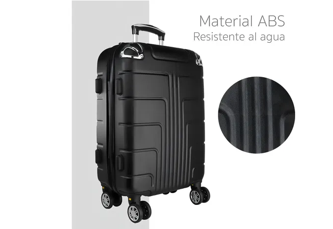 Foto 6 pulgar | Maleta 10 Kg Cabina Candado Seguridad Doble Llanta 360 Negro