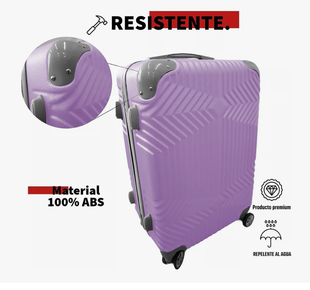 Foto 5 pulgar | Maletas Mano Viaje Rigida 19 In Carry On 10kg Ruedas 360°