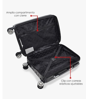 Foto 4 | Maleta Rígida Carry On Chica 20 Inch Color Negro