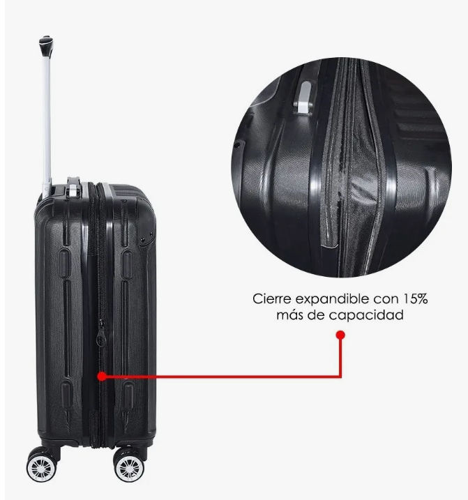 Foto 5 | Maleta Rígida Carry On Chica 20 Inch Color Negro