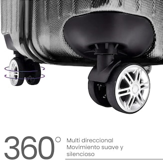 Foto 2 | Maleta De Viaje Rígida – Material Abs Resistente – Ruedas Giratorias 360° – 20''