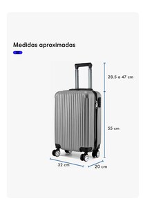 Foto 3 | Maleta Viaje 10 Kg 20 In Rigida 360° C/candado De Seguridad