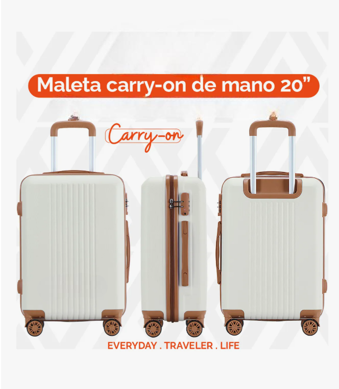 Foto 5 pulgar | Maleta De Viaje Rígida Carry On De Mano Cabina Modelo Palace 20 Pulgadas 10 Kg Con Candado Alta Seguridad