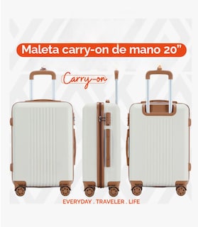 Foto 4 | Maleta De Viaje Rígida Carry On De Mano Cabina Modelo Palace 20 Pulgadas 10 Kg Con Candado Alta Seguridad