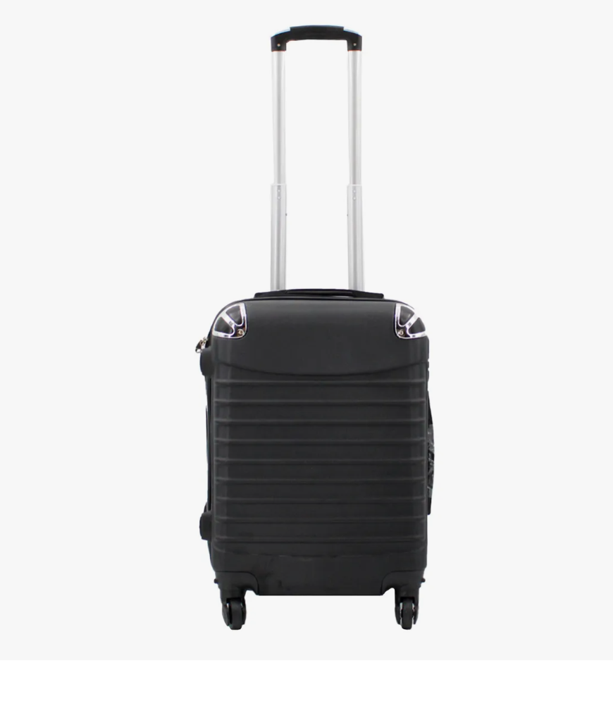 Maleta Negra Rígida 48x23x34 Cm 10l 4 Ruedas