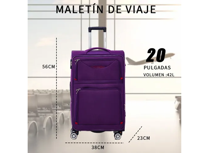 Foto 3 pulgar | Maleta De Viaje 10kg Avion 20in Maleta De Mano  Con Cabina