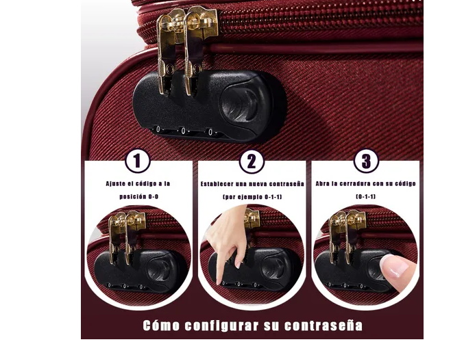 Foto 6 pulgar | Maleta De Viaje 10kg Avion 20in Maleta De Mano  Con Cabina