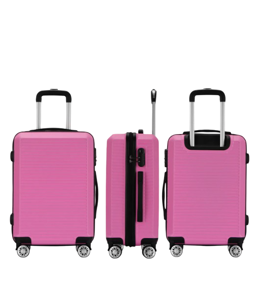 Foto 3 | Maleta De Viaje Rígida Carry On De Mano Cabina Modelo Esencia Rosa 20 Pulgadas 10 Kg Con Candado Seguridad