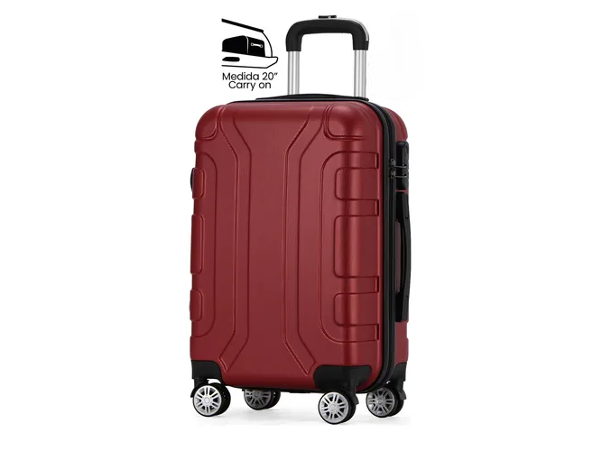 Foto 1 | Maleta De Viaje Rígida Carry On De Mano Cabina Modelo Fuego 20 Pulgadas 10 Kg Con Candado Seguridad