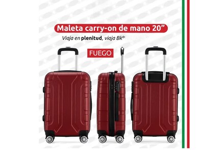 Foto 2 | Maleta De Viaje Rígida Carry On De Mano Cabina Modelo Fuego 20 Pulgadas 10 Kg Con Candado Seguridad