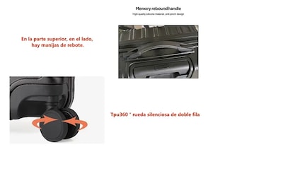 Foto 4 | Set 10kg Maletas Kit Viaje Mano Avion 201814in 4 Ruedas 360°