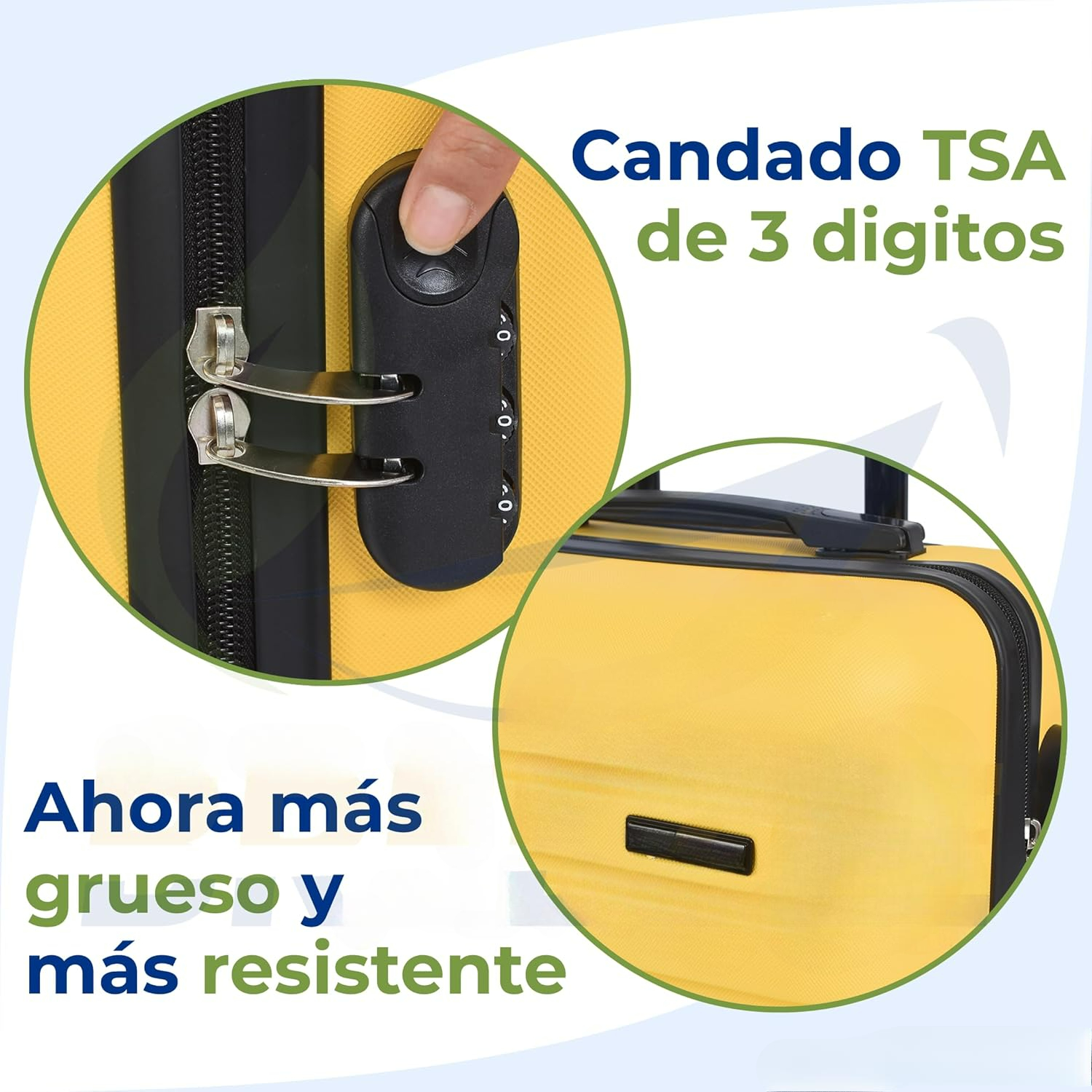 Foto 4 pulgar | Maleta Rígida Muy Resistente De 20 Pulgadas, Tamaño Cabina, Maleta De Mano, Material De Calidad, Ruedas 360º