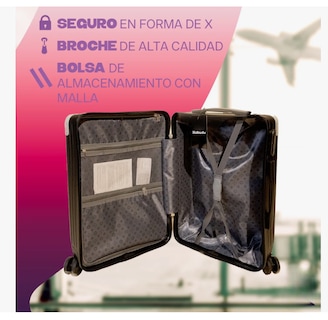 Foto 5 | Maleta De Cabina 10kg Rigida Con Portavaso Equipaje De Mano